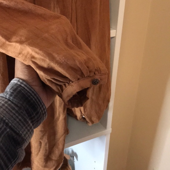 Free people long sleeve button up flowy top xs - Picture 6 of 6